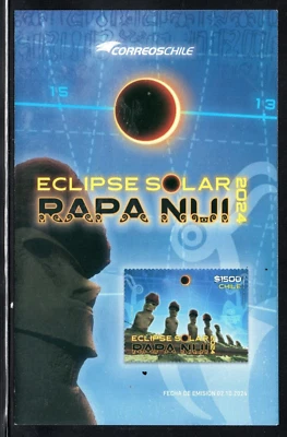 CHILE, FOLLETO, ECLIPSE SOLAR RAPANUI 2024, SIN SELLOS - Image 1 of 3