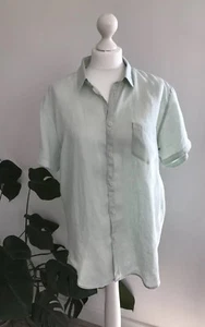 DKNY 🌿 100% Linen Women Shirt Size L #2 - Picture 1 of 8