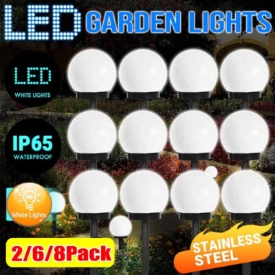 Solar Gartenleuchte Kugel Set Solarleuchte Solar LED Kugel Außen Garten Lampe DE - Bild 1 von 4