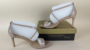 Thalia Sodi Darria Strappy Sandals Womens 10 M Nude Beige Heels Strap Shoes NWB - Picture 1 of 12