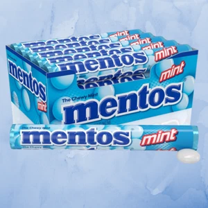 Mentos Chewy Mint Candy Roll, Mint, Non Melting, Party, 14 Pieces (Pack of 15) - Picture 1 of 8