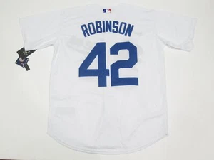 Jackie Robinson #42 Los Angeles Dodgers Throwback Player Jersey White - Picture 1 of 3