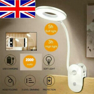 LED USB Clip On Flexible Desk Lamp Dimmable Memory Bed Read Table Light Office