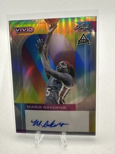 2023 Leaf Vivid Basketball Maria Gakdeng Silver Rookie Auto 5/40!