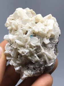 2,4 OZ Cavansita + Heulandita Blanca Espécimen India Cristal Azul Reiki Curación N51 - Imagen 1 de 12