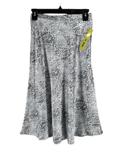 NWT Gianni Bini Womens Skirt Blue Satin Snake Size 0 MSRP 109$ - Picture 1 of 14