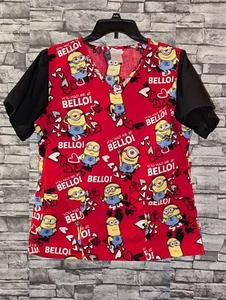 Despicable Me Minions Damen Größe M Scrub Medical Top Rot - Bild 1 von 11