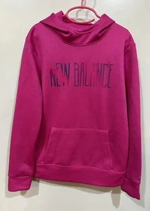 New Balance Girls Hot Pink w/Purple&Pink Graphic LS Hoodie Size M (10/12) - Picture 1 of 7