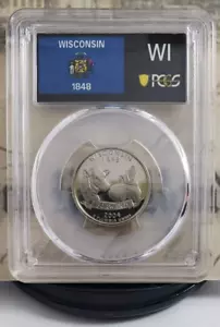 2004-S State Label - Proof Quarter – Wisconsin - PCGS PR70DCAM – Nice! 5876 - Picture 1 of 6
