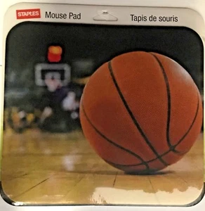 Staples Brand Mouse Pad SPORTS - 8.75" X 7.78" - Basketball on Court (50572) - Picture 1 of 2