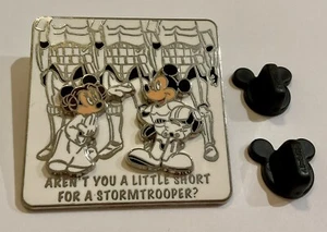 STAR WARS DISNEY Mickey Short Stormtrooper & Minnie Leia Pin, FIRST RELEASE 2009 - Picture 1 of 2