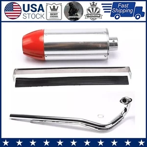Silenciador de escape + tubo de 28 mm para CRF50 110cc 125cc Apollo Go Kart Dirt Pit Bike - Imagen 1 de 7