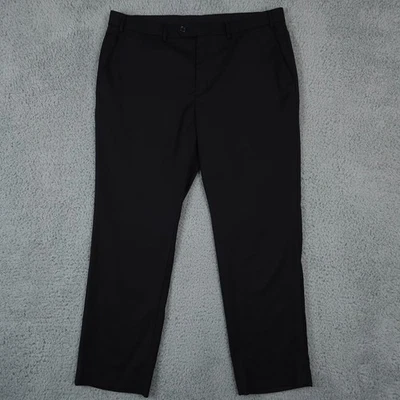 Lauren Ralph Lauren Pants Mens 38x30 Black Wool Blend Flat Front Trousers Office - Image 1 of 4