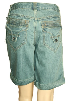 Pantalones Cortos Para Mujer Metro 7 Denim Jean Bermuda Caminar Puños Talla 2 Nuevos con Etiquetas Foto 1 de 4