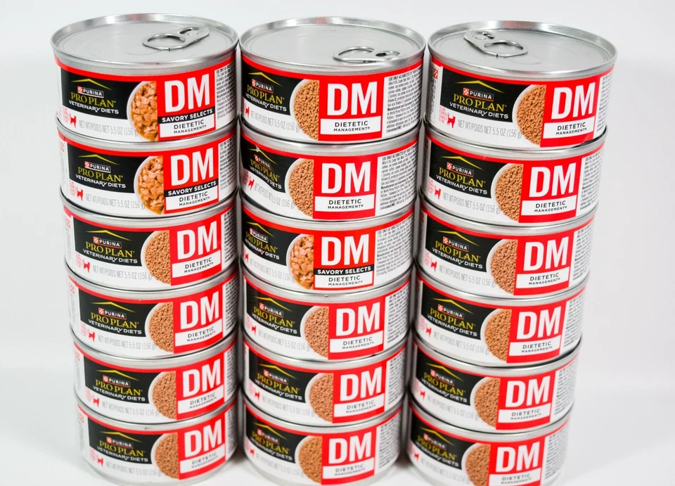 12x Cans Purina Pro Plan Veterinary Diet DM Dietetic Management Canned Cat Food