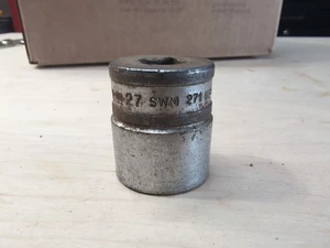 Snap on Tools USA 1/2" Drive 27mm Metric 12 Point Shallow Socket SWM271 - Picture 1 of 6