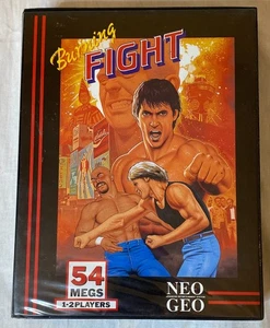 1991 SNK NEO GEO AES BURNING FIGHT NGH-018 ENG DOG TAG BOX + CART MISSING MANUAL - Picture 1 of 14