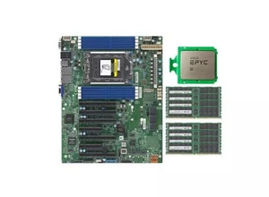 Carte mère Supermicro H12SSL-i avec processeur AMD EPYC 7502 2,5 GHz 32 cœurs, 256 Go RAM - Photo 1/1