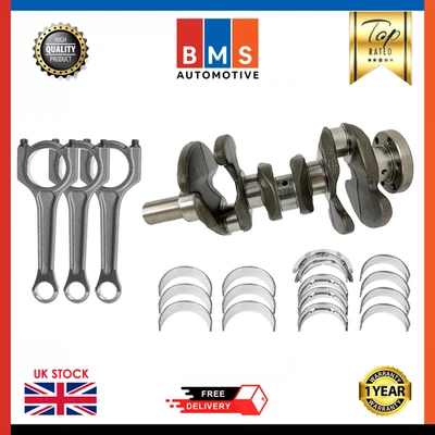 FORD ECOBOOST 1.0 M1DA FIESTA CRANKSHAFT WITH MAIN & CONRD BEARINGS & CONROD SET - Image 1 of 4