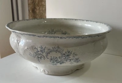 Ancien Saladier Terre De Fer Boulenger Choisy Le Roi Villars Patine Deco - Photo 1/4