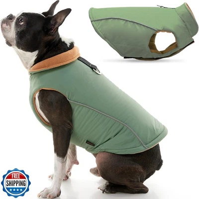 Gooby Sports Vest Dog Jacket - Green, Medium - Reflective Dog Vest with D Rin - Image 1 of 4
