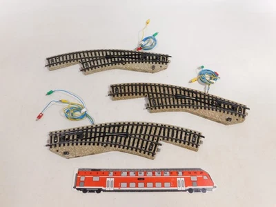 3x Märklin H0 AC Curved Turnout E Soft Elektroweiche M Track 5141 5142 #DW34-1 - Image 1 of 3