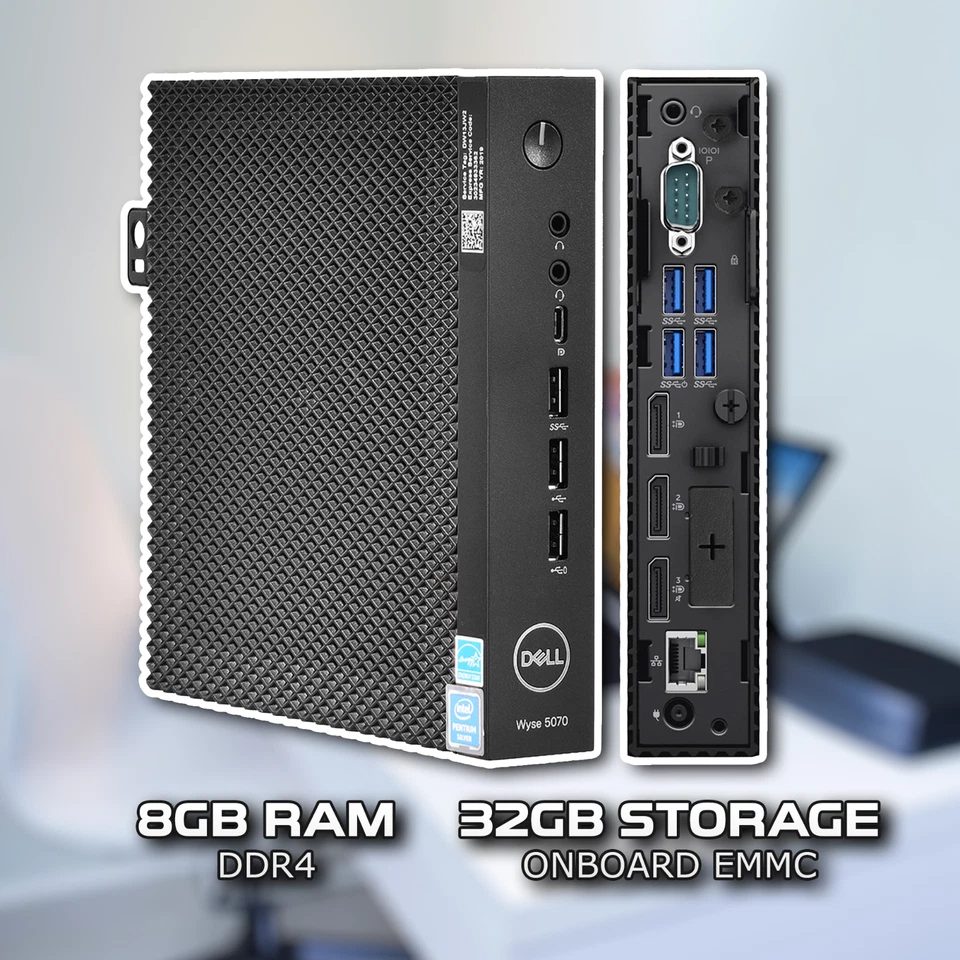 Dell Wyse 5070 Thin Client (Intel Pentium Silver / 8GB RAM / 32GB eMMC / ThinOS) - Image 1 of 1