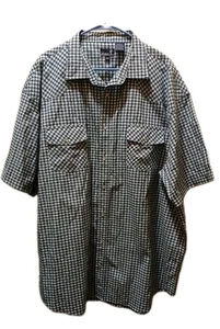Camisa a Presión Marca RK Perla Hombres Talla 3X Azul Cuadros Western Rockabilly Vaquero Rodeo - Imagen 1 de 13