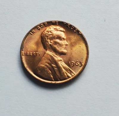 *1963 LINCOLN MEMORIAL PENNY NO MINT MARK L ERROR RARE US COIN BU UNCIRCULATED* - Image 1 of 4