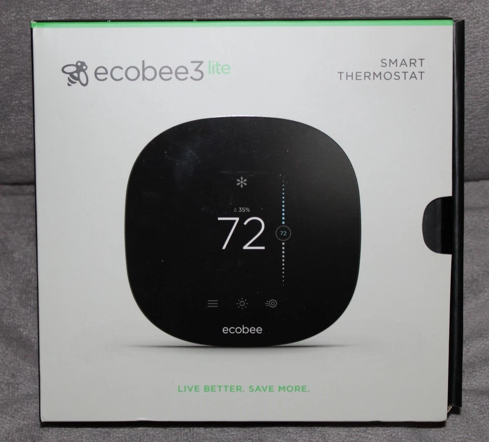ecobee3 lite Smart Energy Savings Thermostat Black EB-STATE3LT-02 NEW Open Box - Image 1 of 1