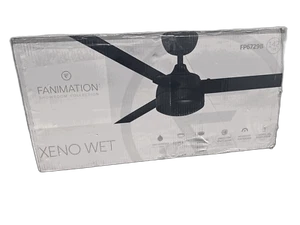 FANIMATION Xeno Wet 56" LED Indoor Outdoor Ceiling Fan Dark Bronze Light&Remote - Picture 1 of 1