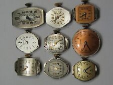 9 Vintage Watch Movements Bulova Carravelle Altron Gotham 17J(5) 15J 7J 16J.#130