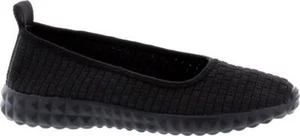 Adesso Una schwarze Damen-Ballerina runde Spitze Slipper - Bild 1 von 1