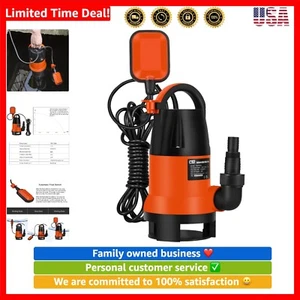 Sump Pump, 1HP 3700GPH Submersible Clean/Dirty Water Pump with Automatic Floa... - Picture 1 of 8
