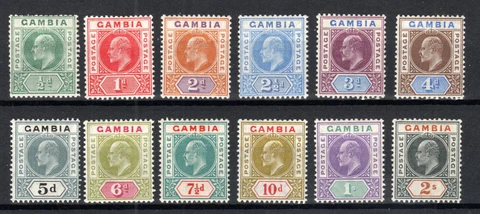 Gambia 1904-06 set SG 57-68 MLH/MH Cover