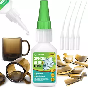 Glass Glue, 20G Clear Super Glue for Glass Repair Quick Fix Glass Adhesive Heavy - Picture 1 of 8