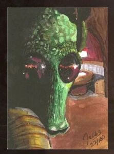 GREEDO Star Wars STEVE FUCHS ORIGINAL ART Full Color Artist SKETCH 22/100 - Picture 1 of 2