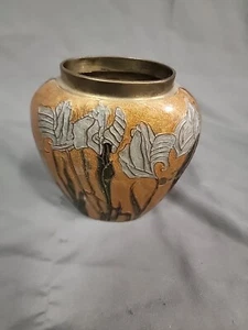  Brass Vase India 5.5 Inches Tall  - Picture 1 of 5