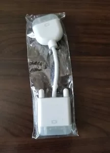 Genuine Apple Mac Male DVI to VGA Monitor Video Adapter Cable (DVI-I to VGA) NEW - Picture 1 of 7