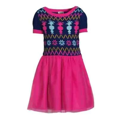 Vestido Suéter Top Trolls Niñas Talla L 10-12 con Falda de Malla Dream Works Nuevo con Etiquetas Foto 1 de 4