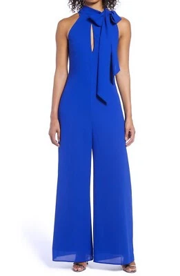 Mark & James By Badgley Mischka Side Tie Neck Jumpsuit with Keyhole Size 12 $229 - Image 1 of 3
