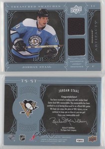 2009-10 Upper Deck Artifacts Treasured Swatches Blue /25 Jordan Staal #TS-ST