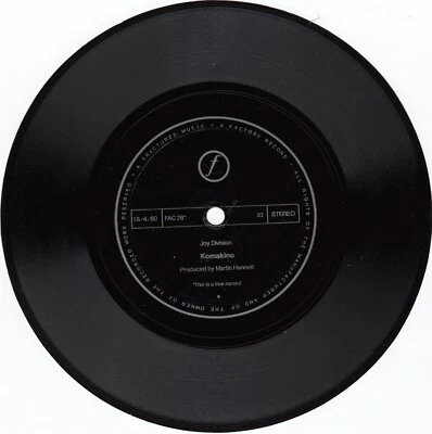 JOY DIVISION Komakino b/w Incubation 7" Factory Flexidisc MINT Original 1980 - Image 1 of 2