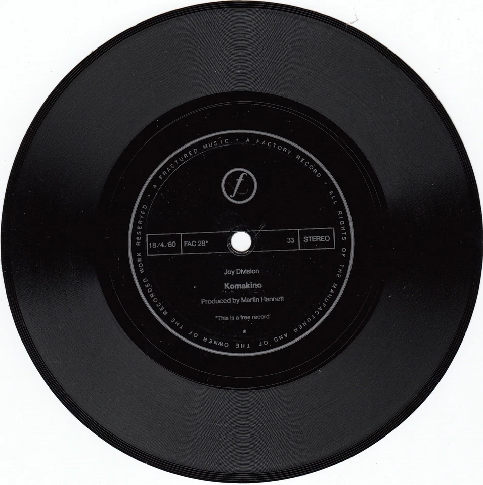 JOY DIVISION Komakino b/w Incubation 7" Factory Flexidisc MINT Original 1980 - Image 1 of 2