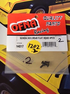 OFNA 94017 Hex Flat Head Screws: {M3x8x4pc.} NewInPack USA Shipping - Image 1 of 2