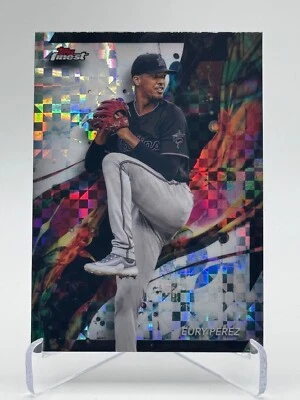 2024 Topps Finest #87 EURY PEREZ | Checkerboard Refractor - Image 1 of 2