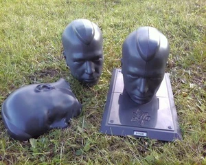 100 OF Halloween Prop Male Mannequin Head plastic black/grey Display arts/crafts - Picture 1 of 9