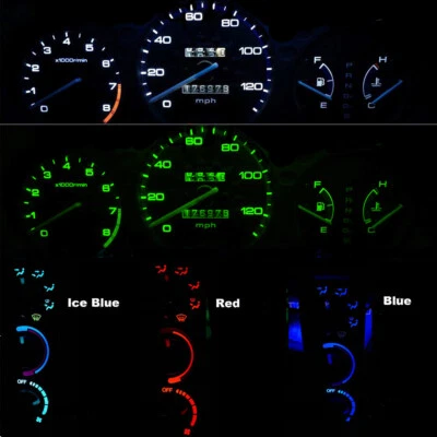 Gauge Cluster + Climate Control LED Bulbs Kit for Honda Civic EK 99-00 1999 2000 - Image 1 of 4