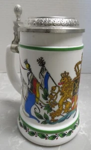 Original BMF Bierseidel 23 95% BMF-ZINN Pewter Lid Beer Stein West Germany - Picture 1 of 8