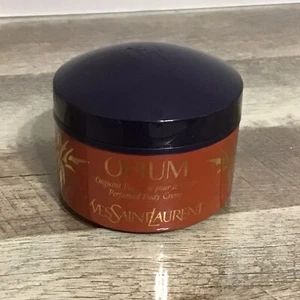 EMPTY Yves Saint Laurent Opium Perfumed Body Creme Glass Jar YSL France - Picture 1 of 12
